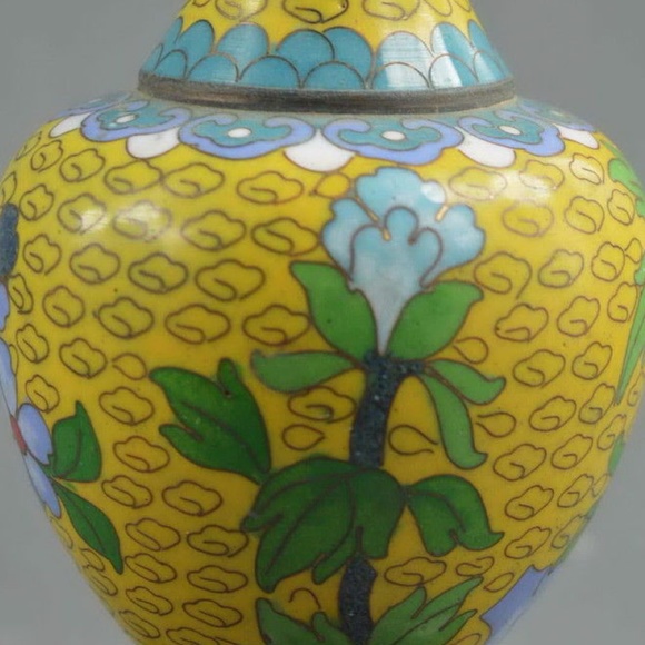 Chinese Collectible Old Cloisonne Rare Vase - Picture 3 of 7